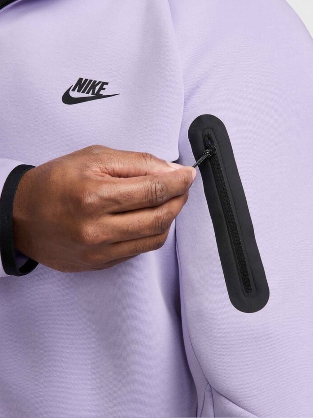 🆕 Nike Tech Fleece Windrunner Full Zip Hoodie Hydrangeas Black XL - Picture 6 of 11